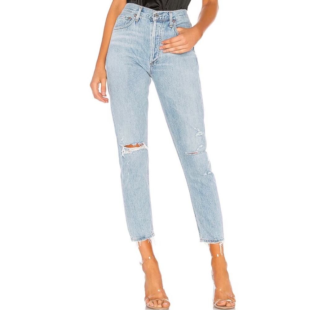 AGOLDE Jamie High Rise Tapered Jean in Shakedown
